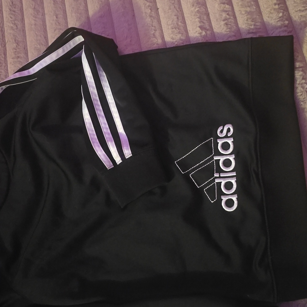 Adidas Kids Black Tracksuit Set Like New - Picture 6 of 8